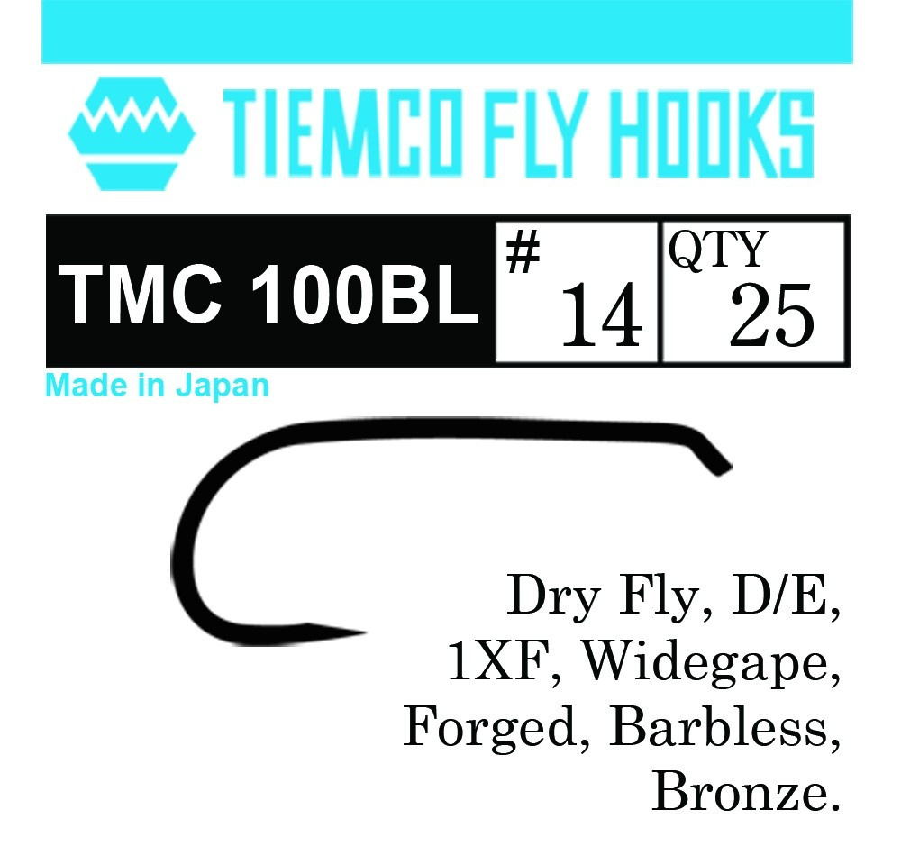 Tiemco 100 Dry Fly Barbless 20-pack - #10