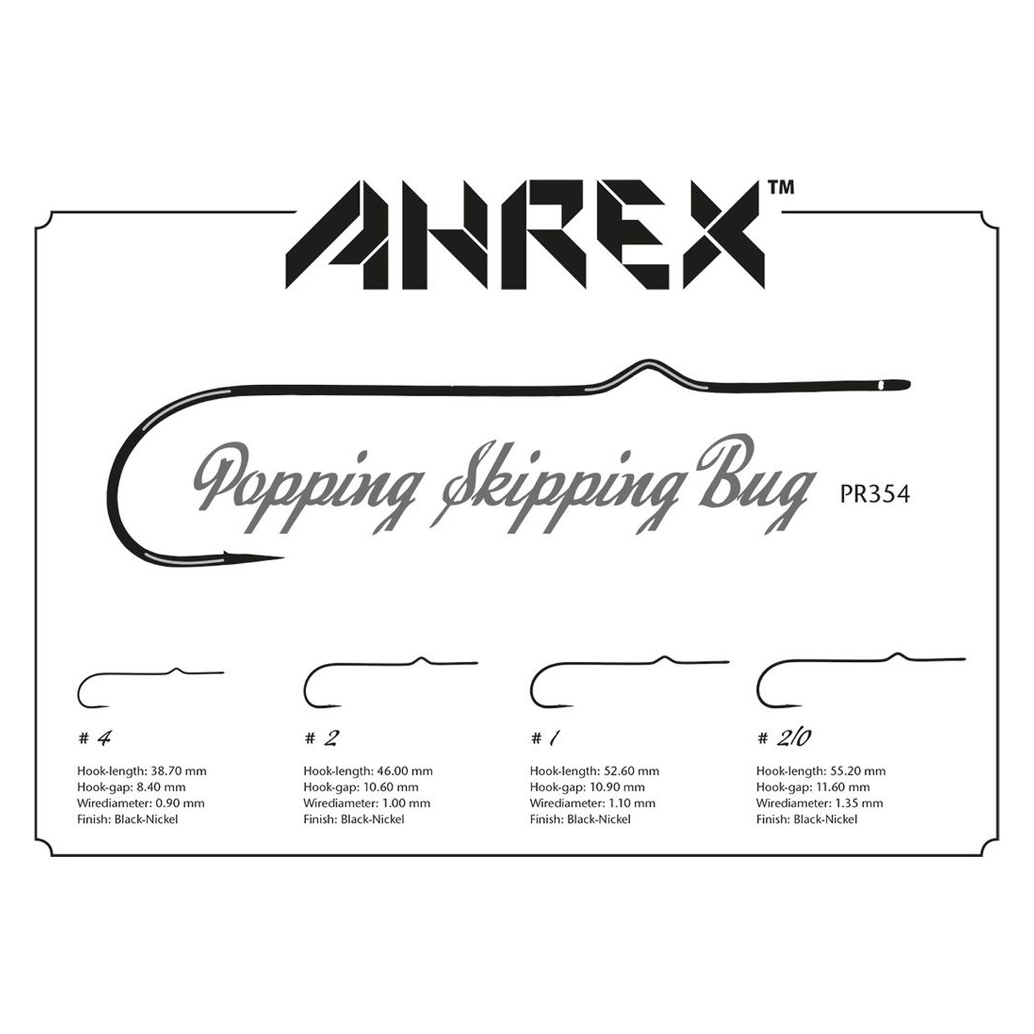 Ahrex PR354 Long Shank Popping-Skipping Bug 8-pack