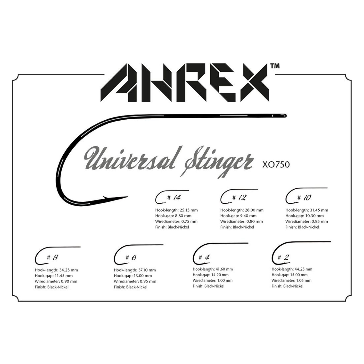 Ahrex XO750 Universal Stinger 15-pack